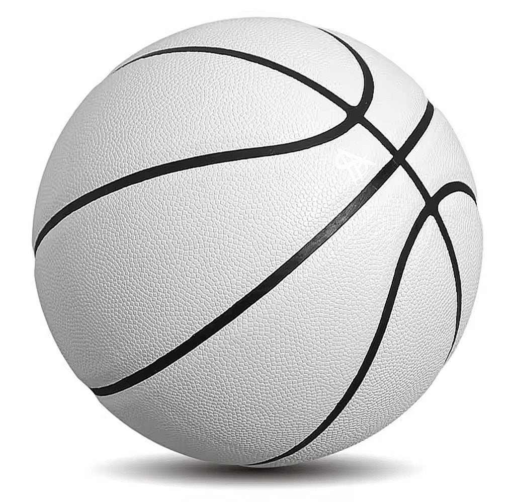 Sports Arena White Anti-Slip Basketball – Premium PU Composite Leather