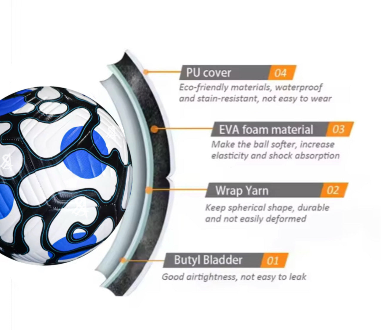 Sports Arena Football – High-Performance PU Leather Design